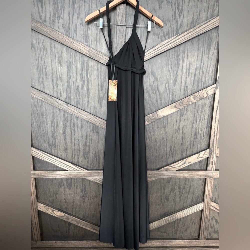 NWT 🖤 Abyss By Abby Elegant Black High Slits Maxi Dress